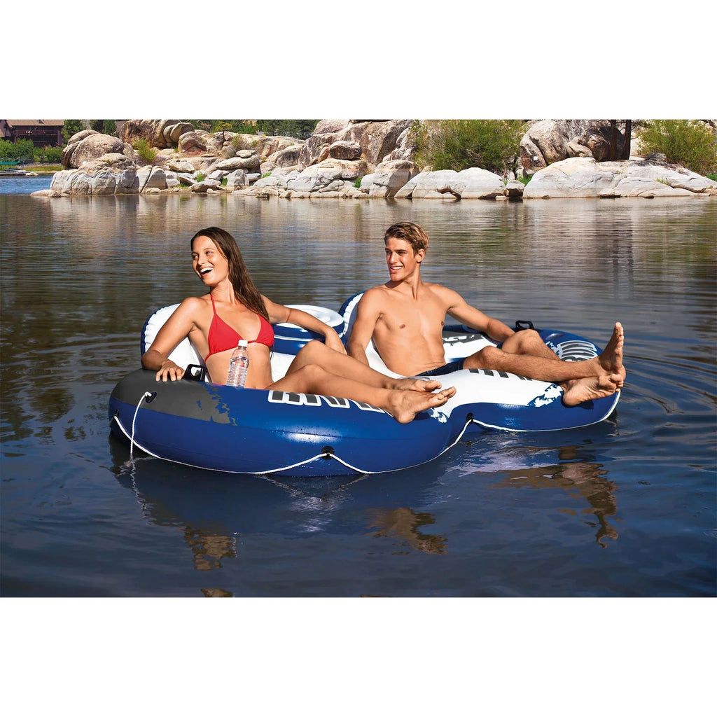 Intex River Run II Inflatable 2 Person Pool Tube Float w/ Cooler (18 Pack)