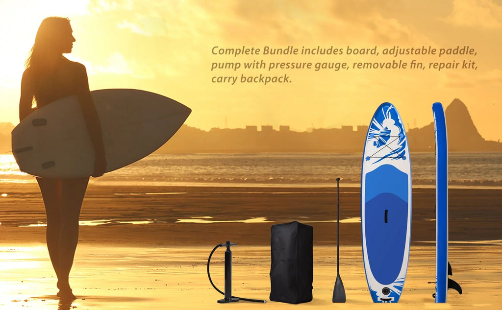 Inflatable Stand Up Paddle Board 10' x 30'' x 6'' Ultra-Light SUP, Non-Slip Deck, Premium SUP Accessories, Bottom Fin for Paddling