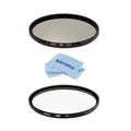 67mm HD3 UV and Circular Polarizer Filter Kit - With Microfiber Cloth
