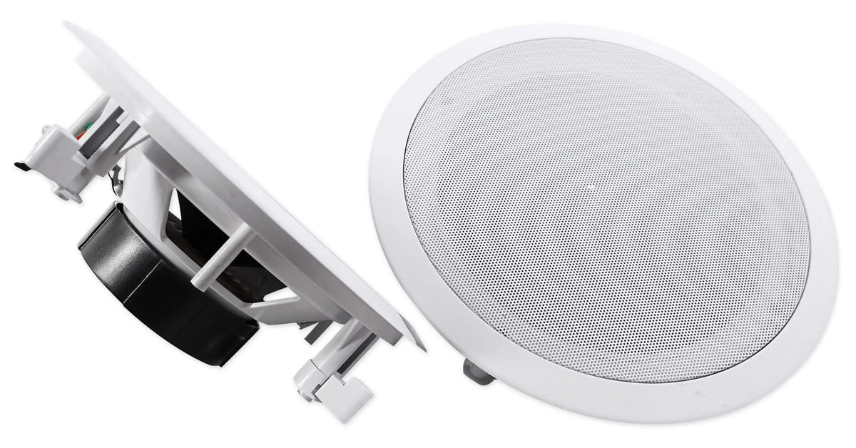 Rockville RPA40BT 4-Room Home Audio Kit Receiver+(8) 8" White Ceiling Speakers