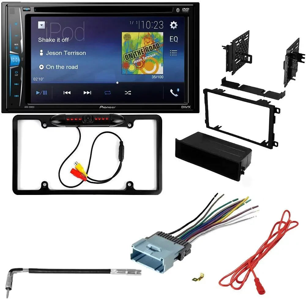 KIT2412 Bundle with Pioneer Multimedia DVD Car Stereo and Installation Kit - for 2000-2004 Oldsmobile Silhouette / Bluetooth Touchscreen, Backup Camera, Double Din Dash Kit