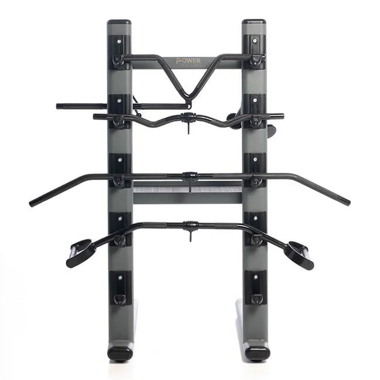 Black Chrome Cable Attachment Bar Storage Rack with 12 Cable Attachment Bars
