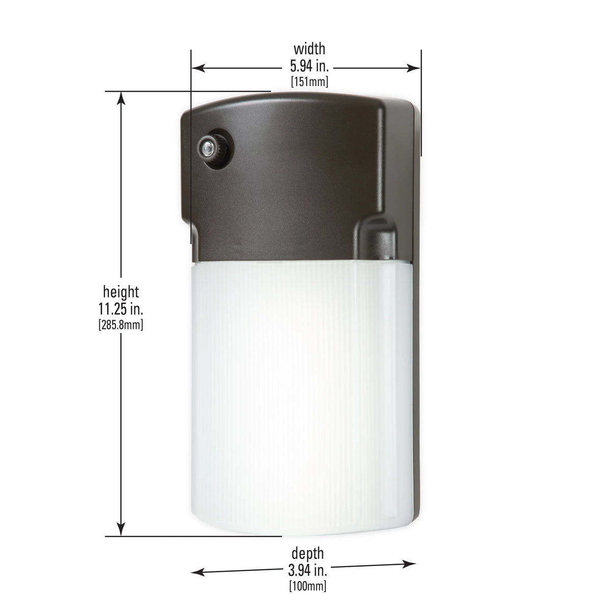 HALO Outdoor Bronze Outdoor Integrated LED Wall Pack Light with Dusk to Dawn Photocell Sensor