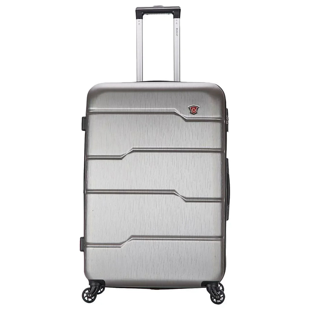 DUKAP RODEZ Large Plastic 4-Wheel Spinner Luggage Silver (DKROD00L-COA)