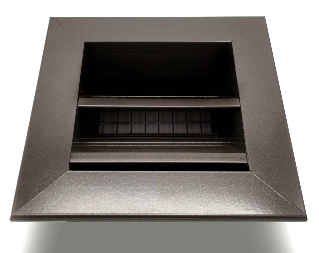 16"w X 8"h Crawl Space Aluminum Exterior Vent for Walls & Crawlspace - Rain & Waterproof Air Vent with Screen Mesh - HVAC Grille - Brown Outer Dimensions 17.5w x 9.5h
