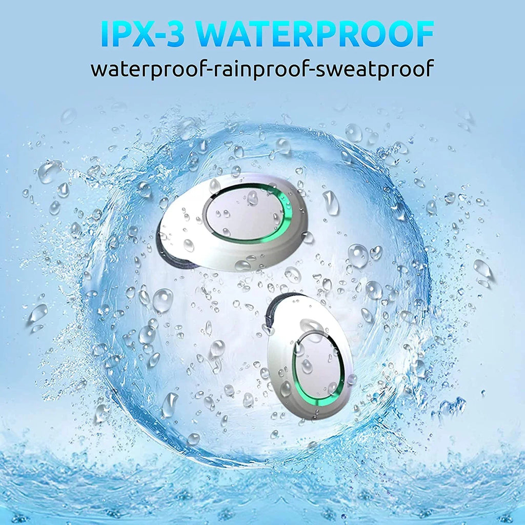 Wireless V5.1 PRO Earbuds Compatible with Samsung Galaxy S21+ 5G/Plus/Ultra IPX3 BlueTooth Touch Waterproof / Sweatproof / Noise Reduction with Mic (White)