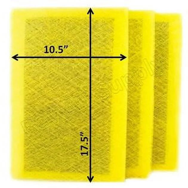 RAYAIR SUPPLY 12x20 Replacement Filter Pads Compatible with MicroPower Guard Air Cleaner (3 Pack)