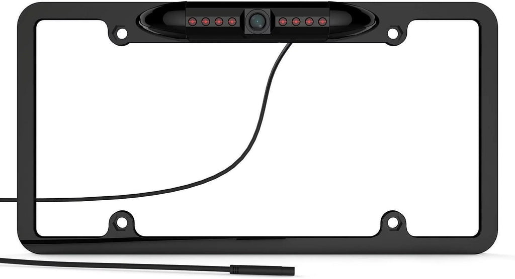 CAM115 Backup Camera Frame License Plate Compatible with Clarion, Dual, BOSS, Jensen, Stinger, Pioneer, SoundStream, Sony, Kenwood, JVC, Rockford Fosgate,