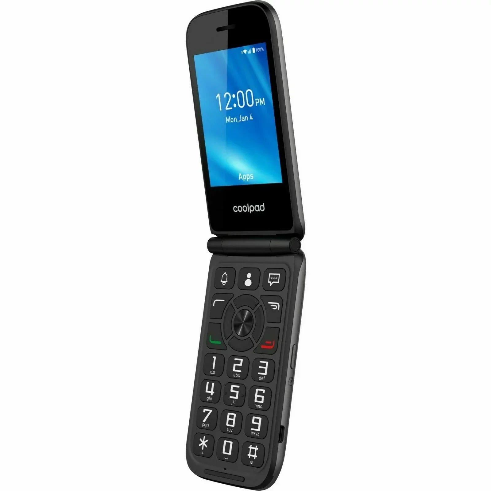 COOLPAD Belleza CP3321AT GSM Unlocked Phone 8GB 4G LTE Flip Phone - Gray (Used)