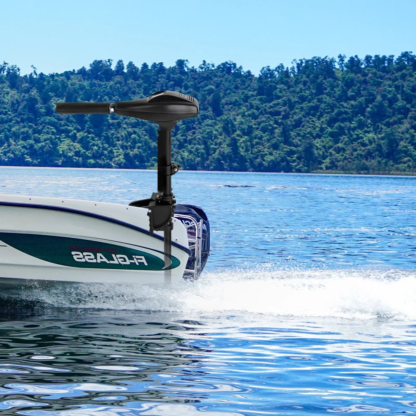 LOYALHEARTDY 58lbs Electric Outboard Motor Fishing Boat Engine Saltwater Brush Trolling Motor for Kayak Inflatable Boat
