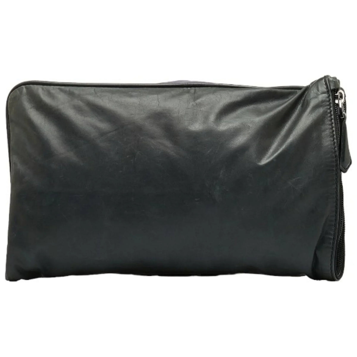 Pre-Owned Berluti Second Bag Clutch Gray Purple Leather Men's (Good)