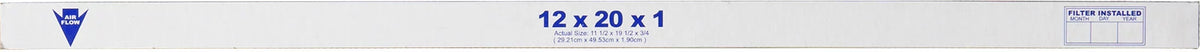12x20x1 (11_1/2x19_1/2) Pleated Air Filters MERV 7 Plus Carbon 3 Pack