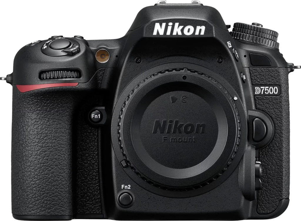 Nikon D7500 20.9MP DSLR Digital Camera W/ 18-55mm VR Lens and 70-300mm ED Lens + 2 Pcs SanDisk 64GB Memory Card Bundle (Black)