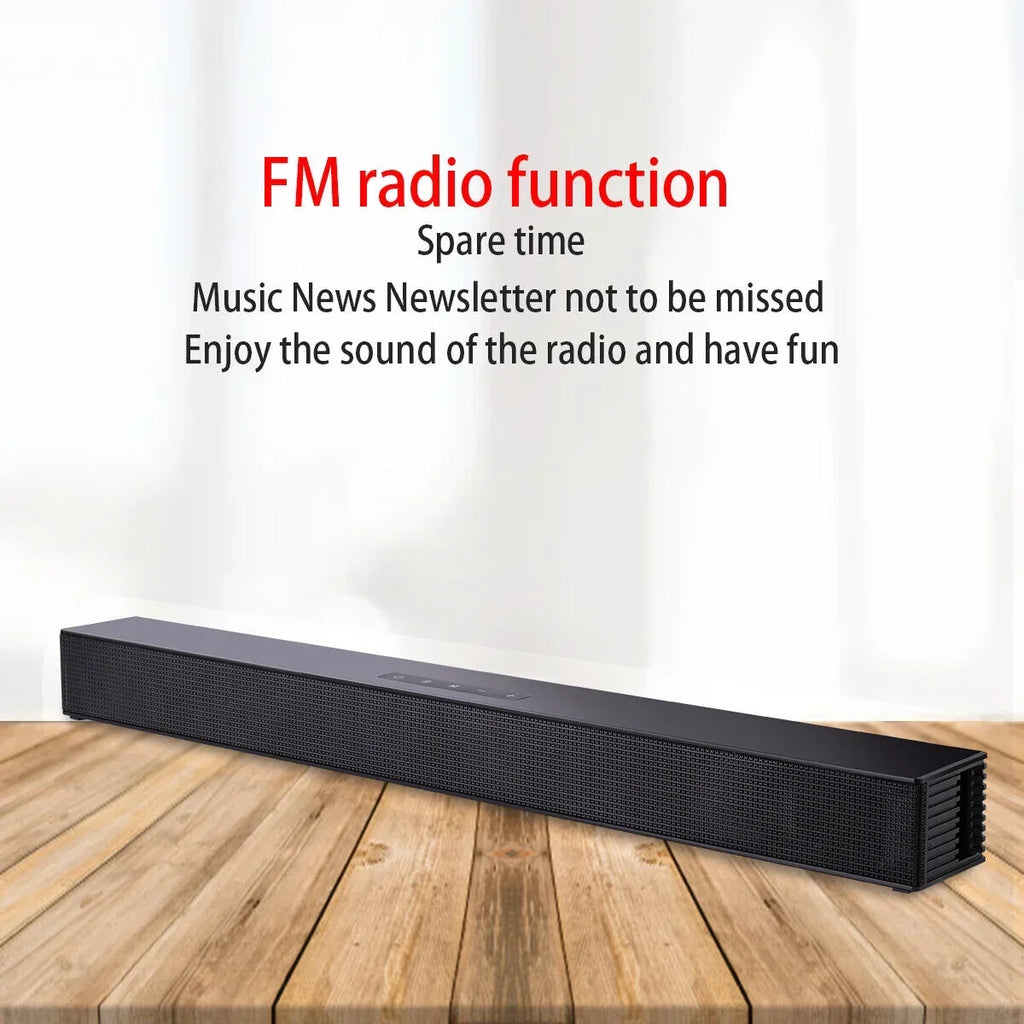 CJC Sound Bars for TV PC Gaming Monitor Sound Bar with Bluetooth 5.0/HDMI ARC/AUX/USB Bass Adjustable Wall Mountable