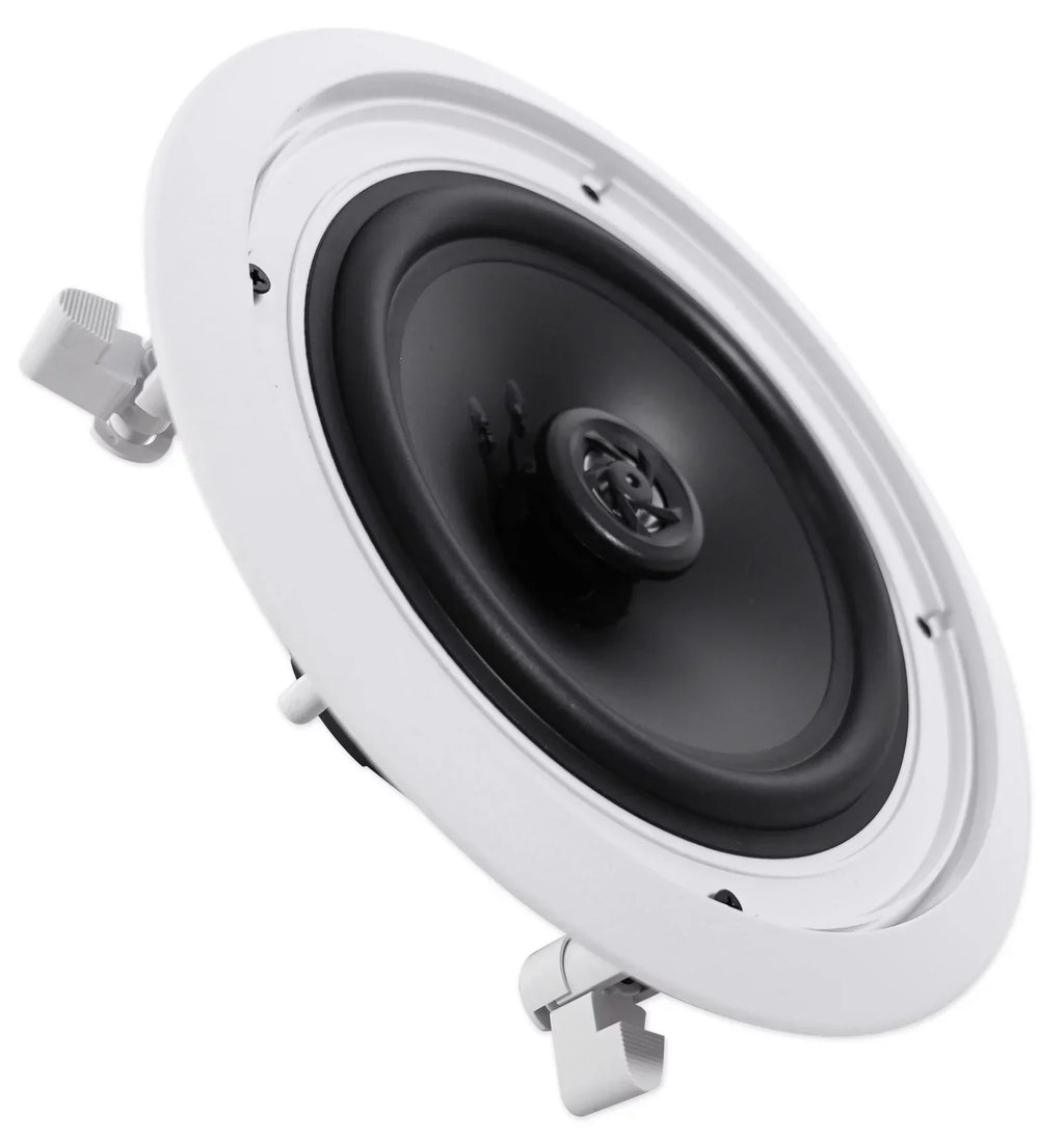 Rockville RPA40BT 4-Room Home Audio Kit Receiver+(8) 8" White Ceiling Speakers