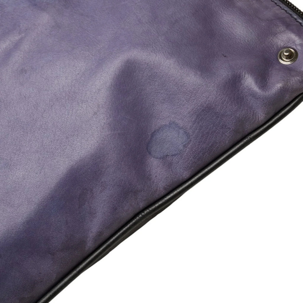 Pre-Owned Berluti Second Bag Clutch Gray Purple Leather Men's (Good)