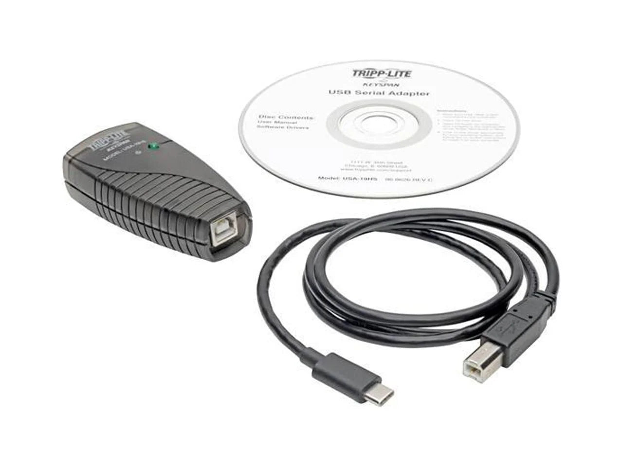 Tripp Lite Keyspan High Speed USB C to Serial Adapter DB9 3ft USB Cable TAA (USA-19HS-C)