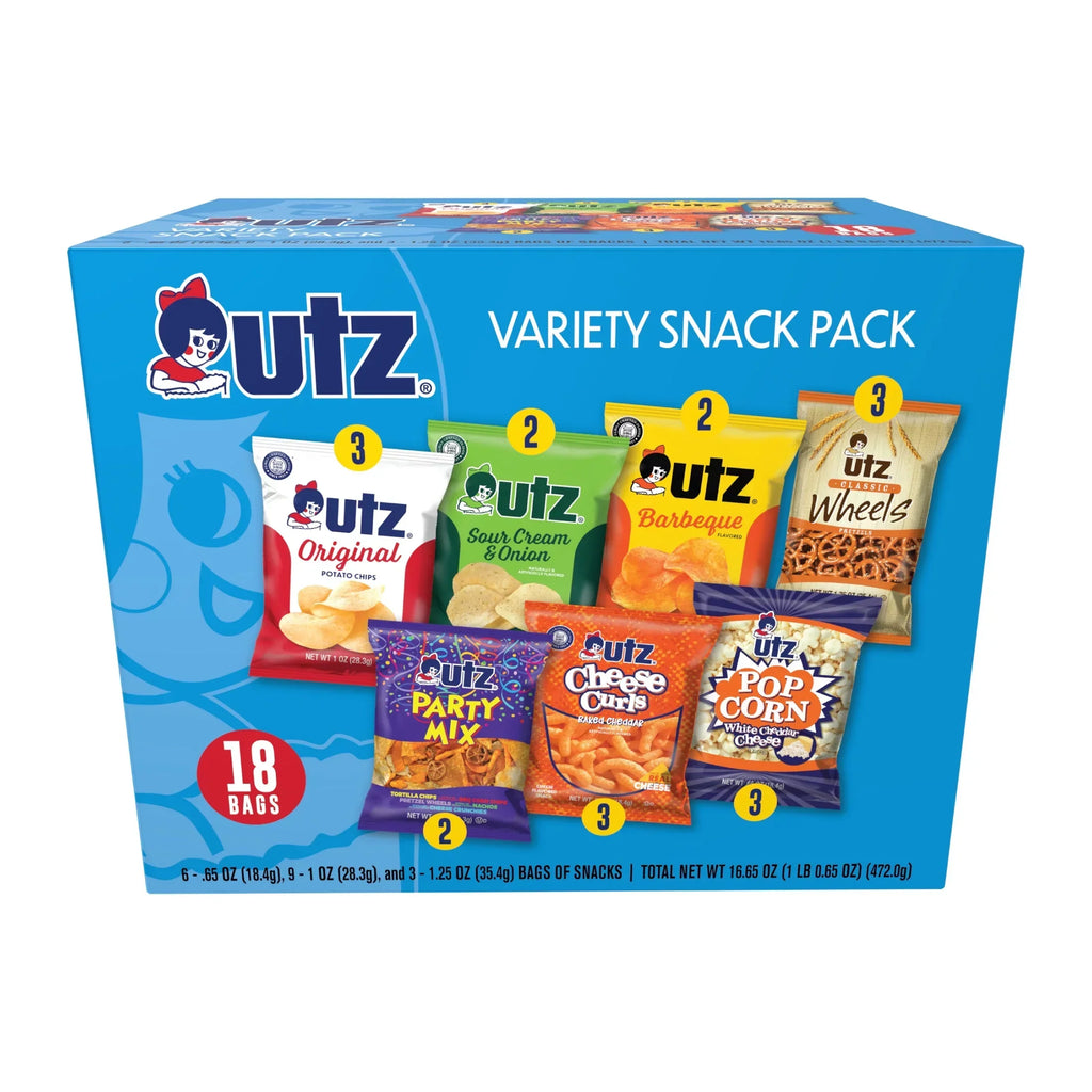 Utz Snack Pack, Variety Pack, 1 oz, 18 Count