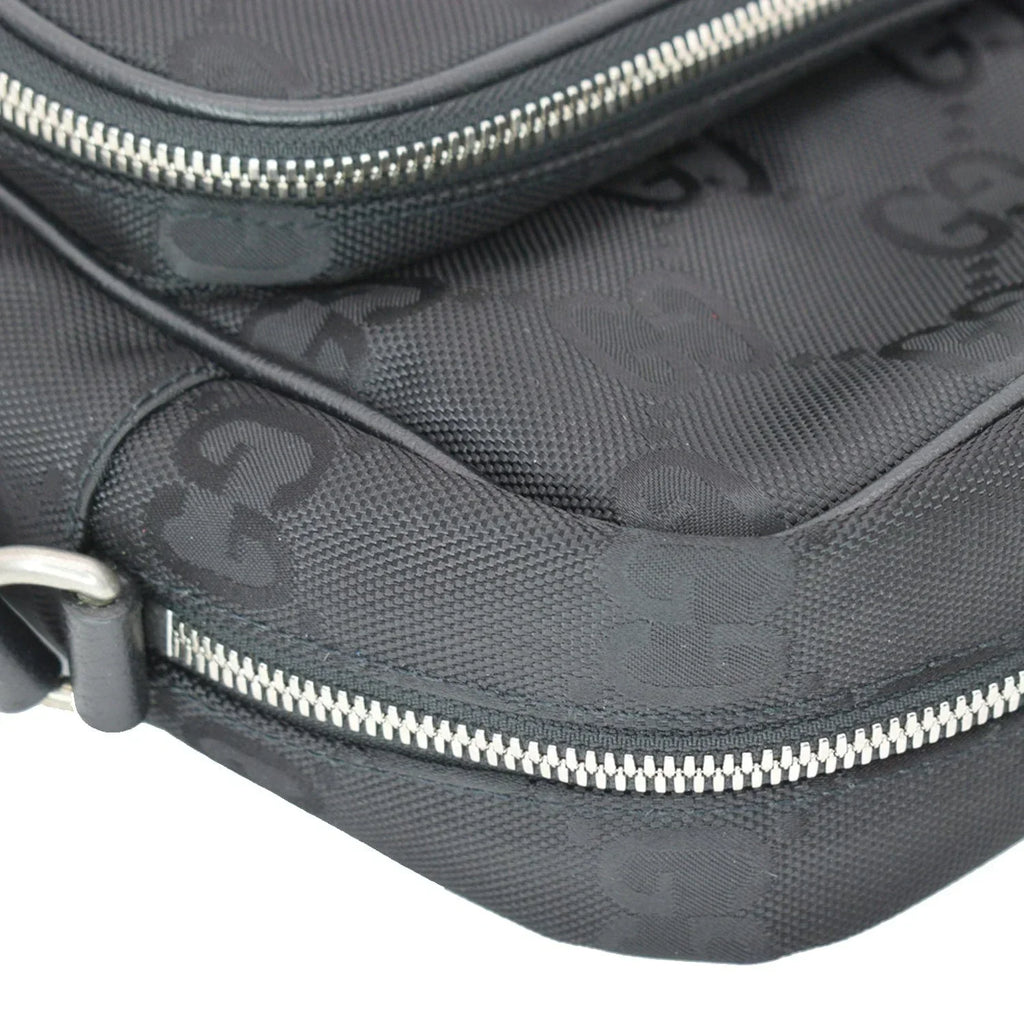 Pre-owned GUCCI Off The Grid GG Monogram Nylon Shoulder Bag Black 625858