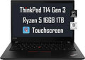 Lenovo ThinkPad T14 Gen 3 14" WUXGA Touchscreen (AMD Ryzen 5 Pro 6650U, 16GB DDR5 RAM, 1TB SSD, 6-Core(Beats i7-1165G7)) Business Laptop, Backlit, Fingerprint, FHD Webcam, 3-Year Warranty, Win 11 Pro