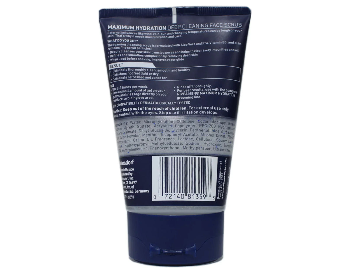 3 Pack - Nivea for Men Energizing Face Scrub 4.4 oz (125 G) Each