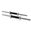XPRT Fitness 19.5 ” Dumbbell Handles Set - Solid Steel, 1 inch Standard Grip, Spinlock Collars – Standard Weight Plates Handles for Home Gym Workouts, Bodybuilding, Strength Training – Rubber Handles