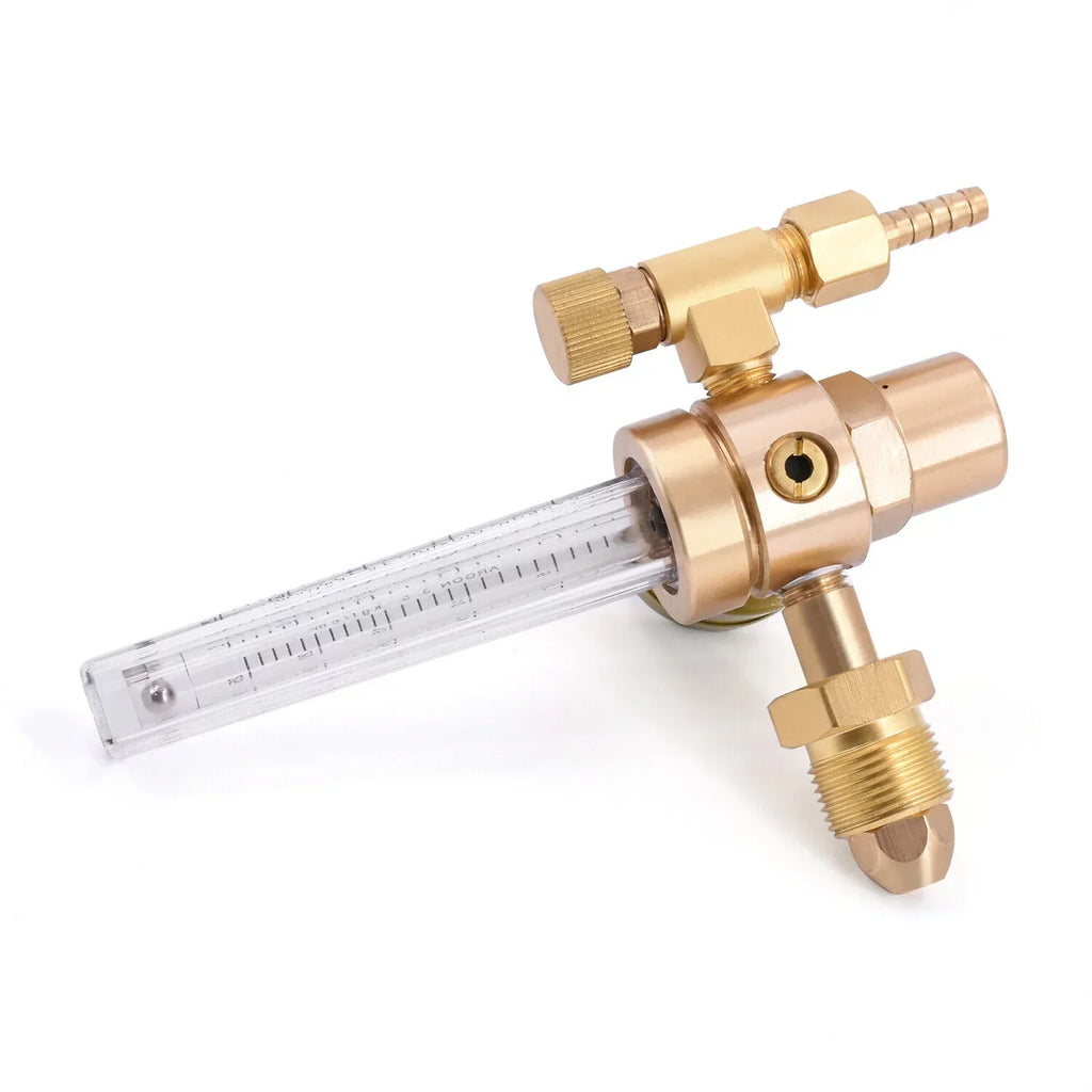 HITBOX Argon CO2 CGA 580 MIG TIG Welder Flow Meter Welding Gas Regulator Gauge with Box