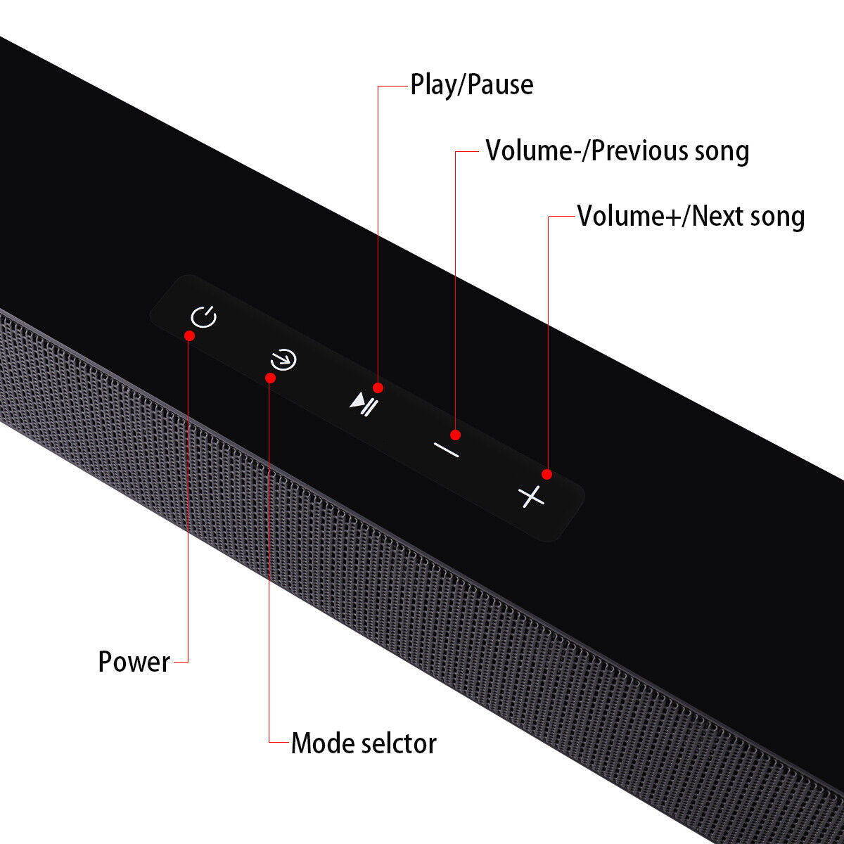 CJC Sound Bars for TV PC Gaming Monitor Sound Bar with Bluetooth 5.0/HDMI ARC/AUX/USB Bass Adjustable Wall Mountable