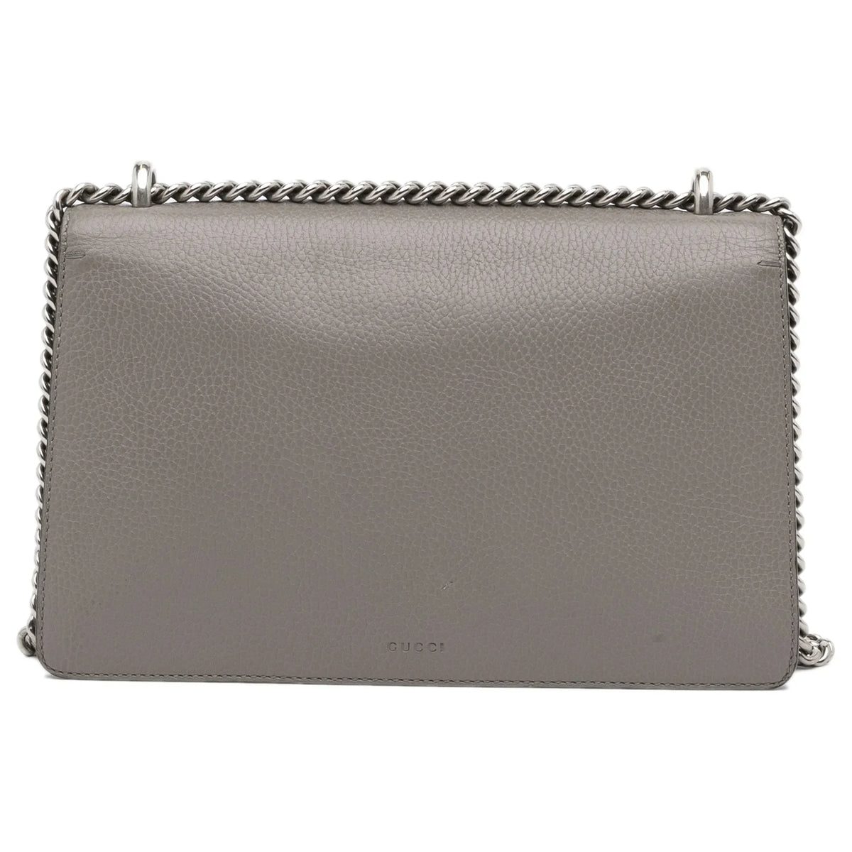 Pre-Owned Authenticated Gucci Small Dionysus Shoulder Bag Calf Leather Gray Unisex (Good)