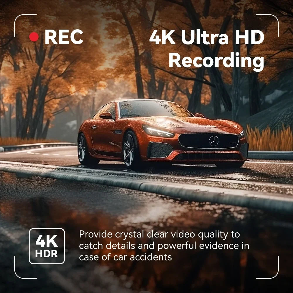 Pre-Owned Pelsee 12" 4K Mirror Dash Cam Backup Camera with Free 32GB Card & GPS, Smart Rearview Mirror for Cars & Trucks, Full HD Front and Rear View Dual Cameras, Night Vision,Parking Assistance