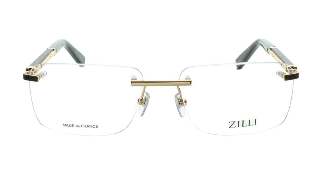 ZILLI Rimless Eyewear Made with Real Leather and High Quality Titanium