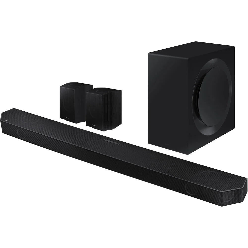 Restored Samsung - HW-Q990B/ZA 11.1.4ch Soundbar with Wireless Dolby Atmos / DTS:X and Rear Speakers - Black [Manufacturer Refurbished]