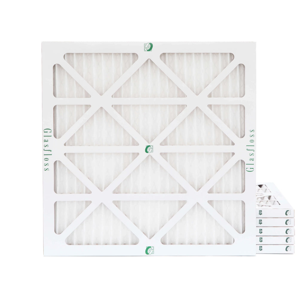 6 Pack of 14x14x1 MERV 10 Pleated Air Filters by Glasfloss. Actual Size: 13-1/2 x 13-1/2 x 7/8
