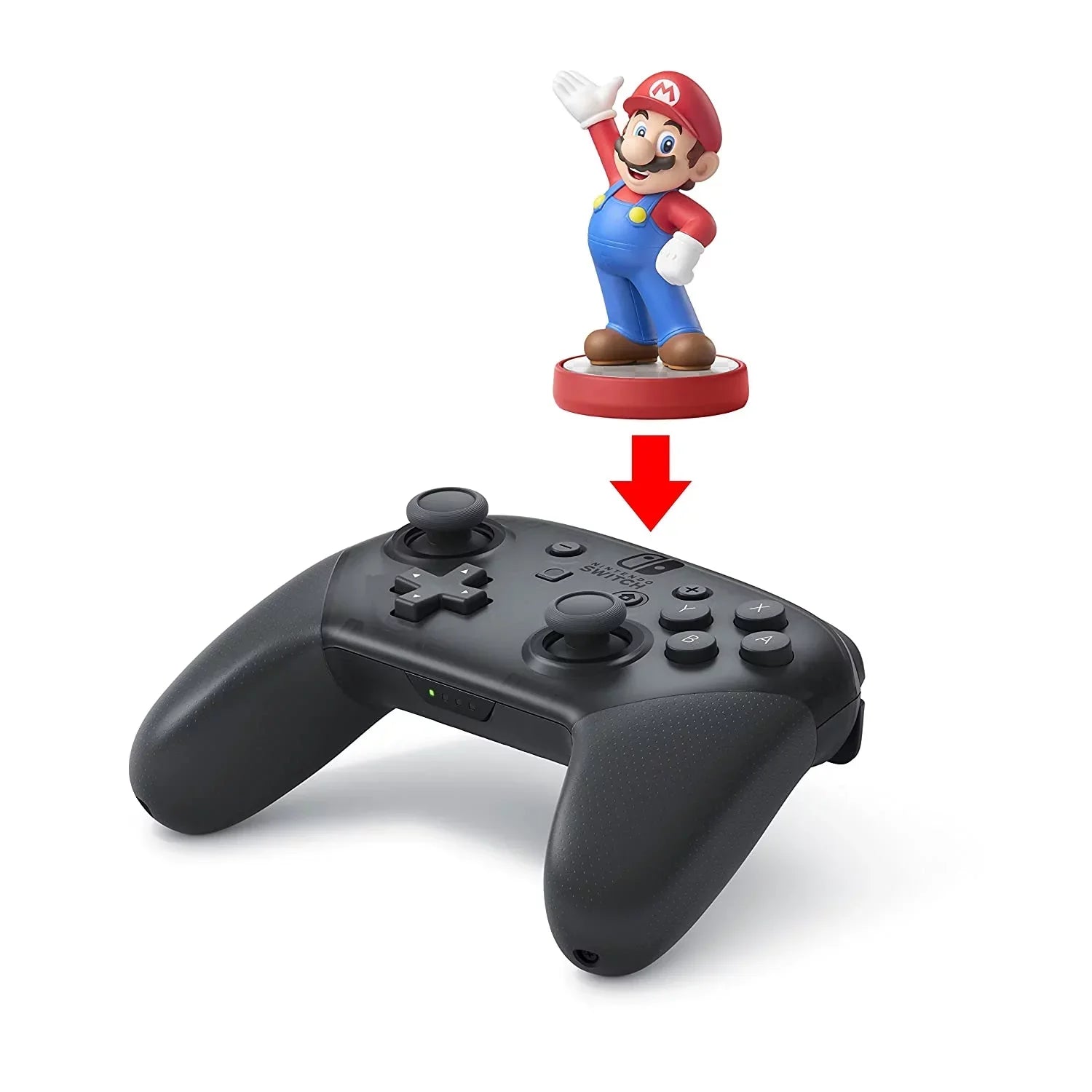 Nintendo Switch Console Neon Red & Blue with Extra Wireless Controller, Super Mario Odyssey and Screen Cleaning Cloth