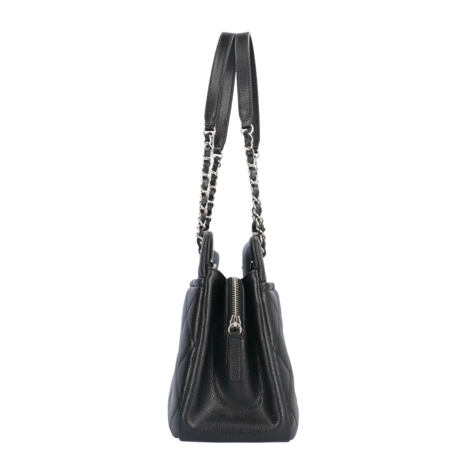 Pre-Owned CHANEL Cocomark Matelasse Shoulder Bag Caviar Skin A67294 Black Women's Chain BRB10010000013230 (Good)