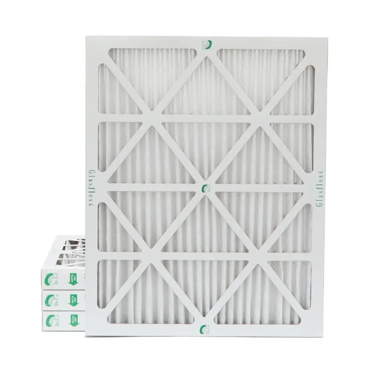 Glasfloss ZL 18x25x2 MERV 10 Pleated AC Furnace Air Filters. Box of 4. Exact Size: 17-1/2 x 24-1/2 x 1-3/4