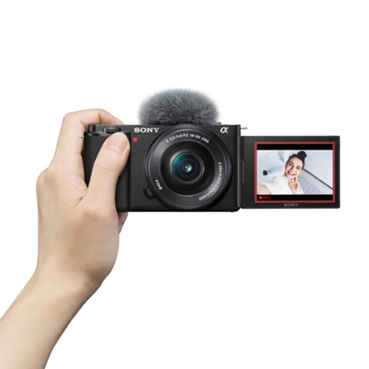 Sony Alpha ZV-E10 Mirrorless Vlog Camera With 16-50mm Lens + 128GB Memory Card + Tripod + Case + ZeeTech Accessory Bundle (Black)
