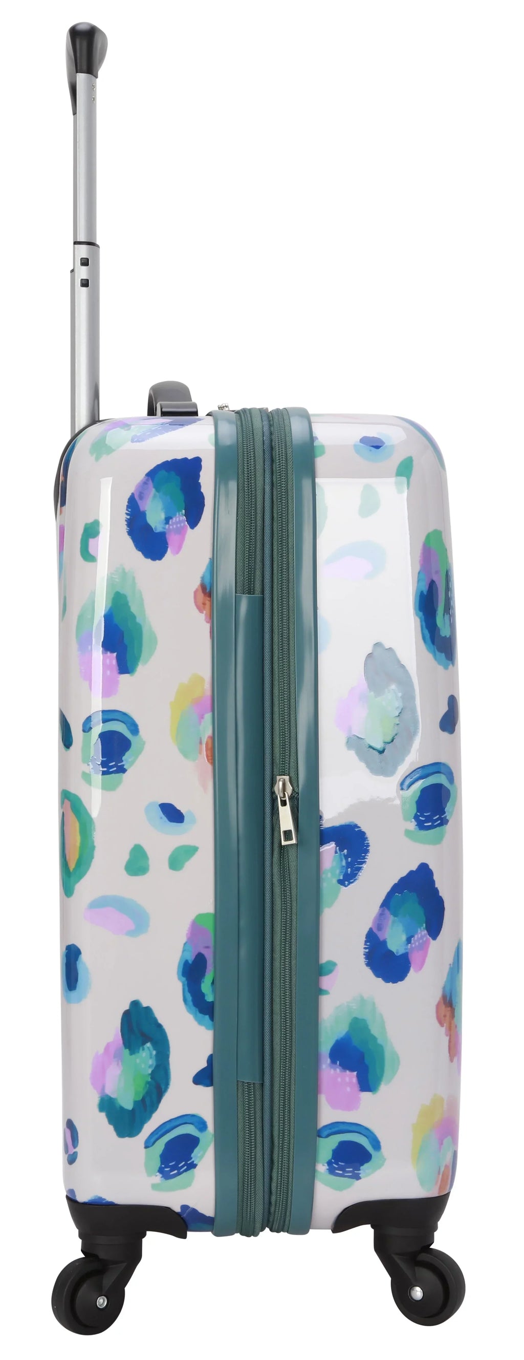 EttaVee Wild Child Leopard 21" Hardside Luggage, Cream Leopard Print