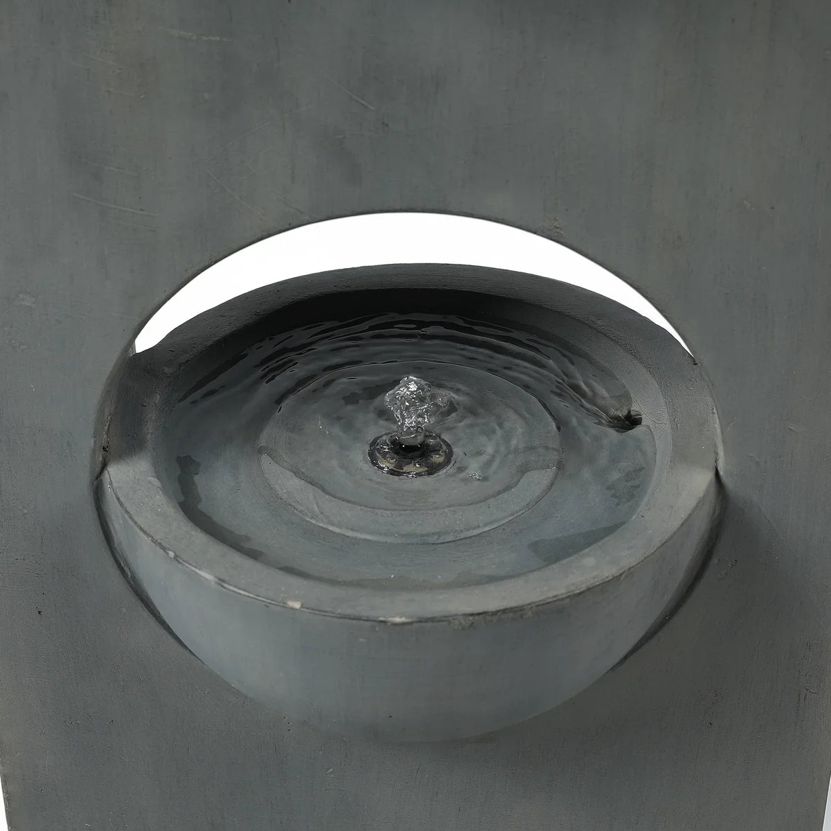 HomeStock Vintage Visions Gray Cement Column Two Tier Bowl Bubbler Outdoor Fountain