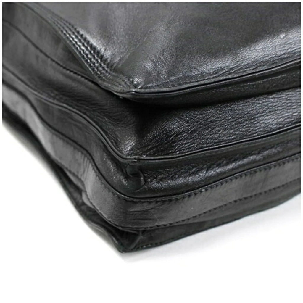 Pre-Owned LOEWE Anagram Shoulder Bag Leather Black Women's Soft (Fair)