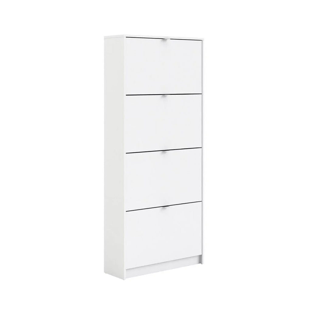 Allora Contemporary 4 Drawer Shoe Cabinet in White
