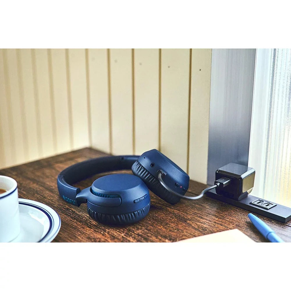 Sony WH-XB700 EXTRA BASS Wireless Headphones - Blue with Deco Gear Audio Bundle