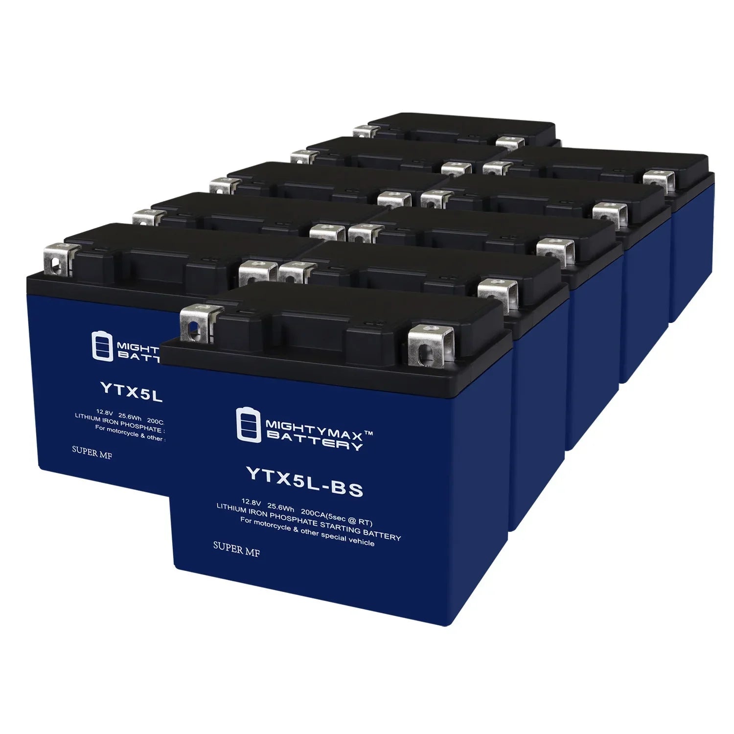 YTX5L-BS Lithium Replacement Battery Compatible with Cannondale EX Motorcycle 00-01 - 10 Pack
