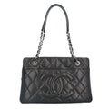 Pre-Owned CHANEL Cocomark Matelasse Shoulder Bag Caviar Skin A67294 Black Women's Chain BRB10010000013230 (Good)