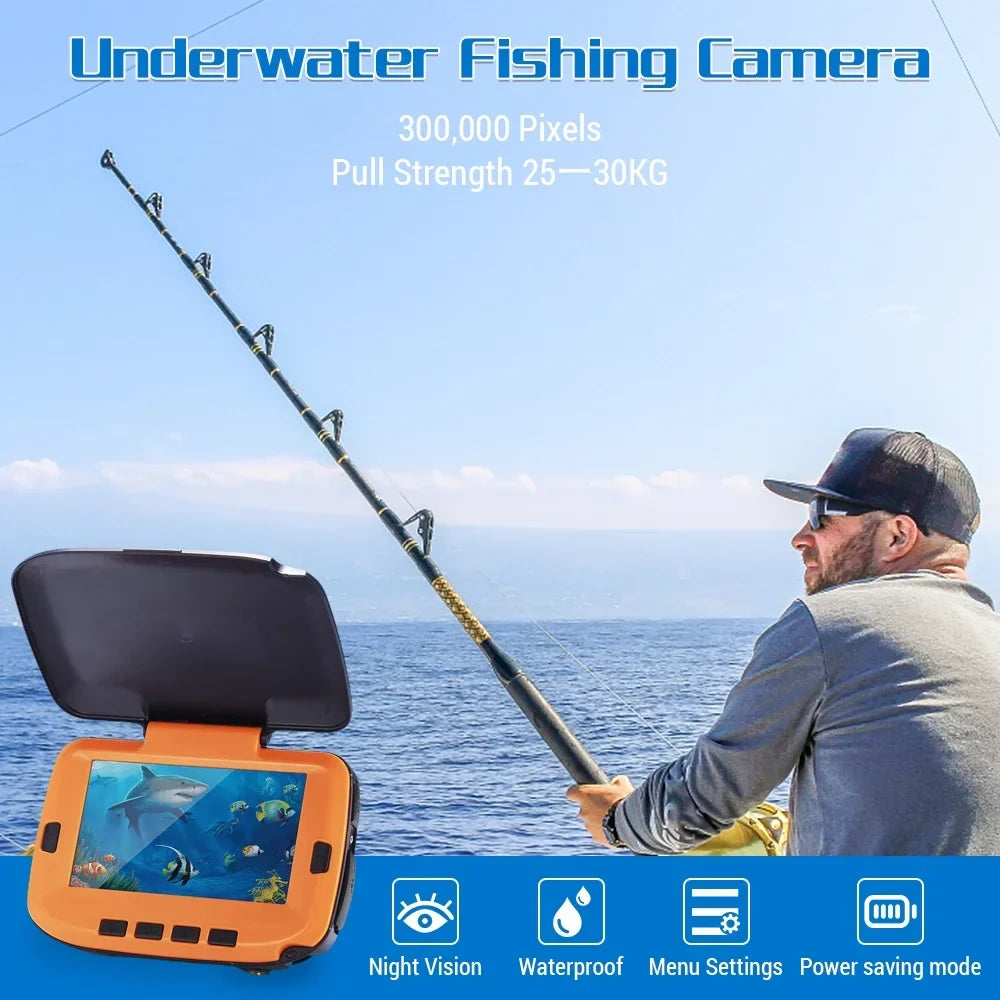 Lixada Fishing Camera Underwater with Digital LCD 4.3in 300000 Pixels 8 CS Night Vision 120 Degree for Ice River Fishing