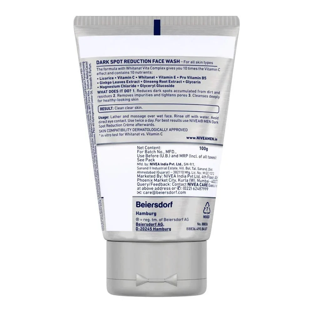 NIVEA MEN Dark Spot Reduction Face Wash 100 g (Pack of 3)