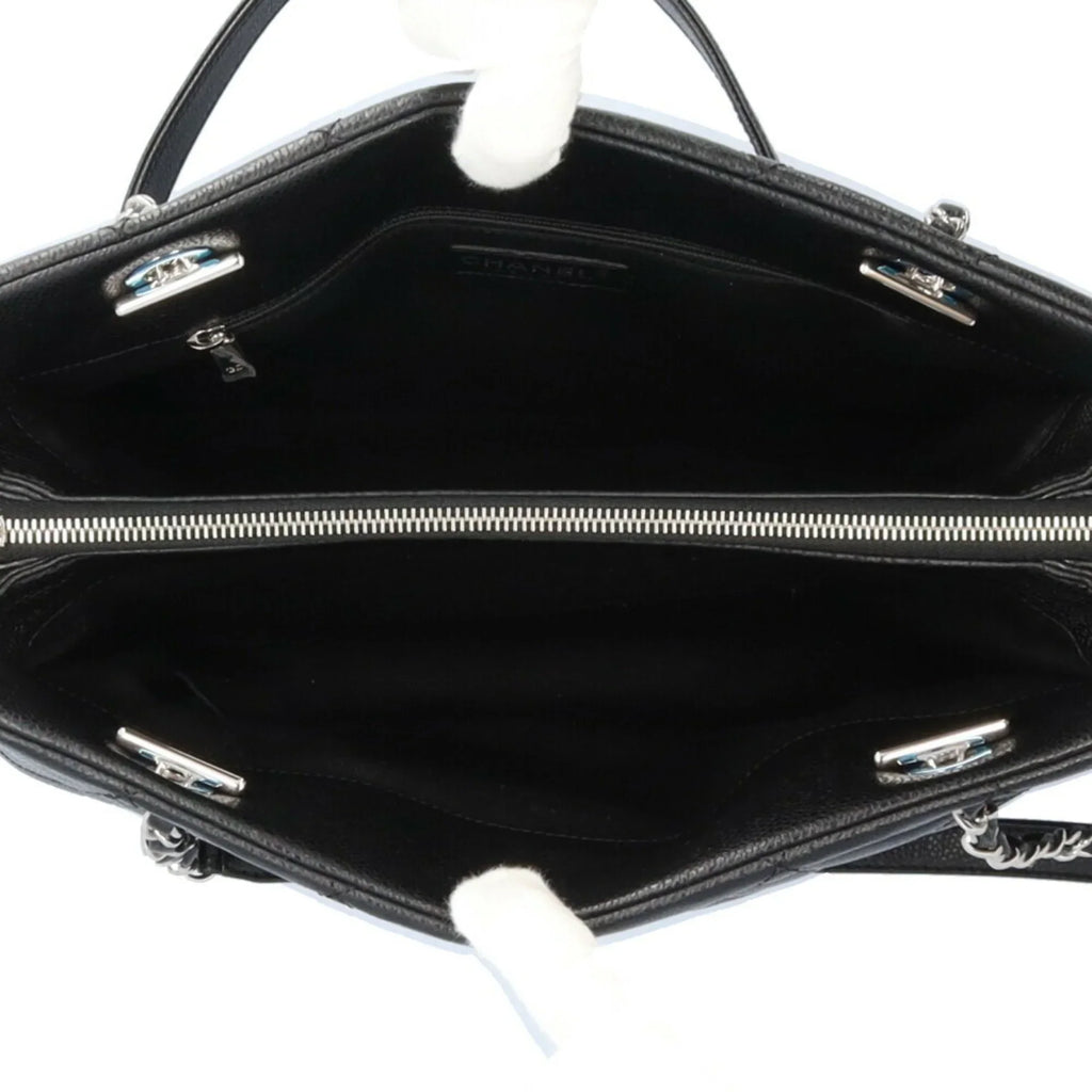 Pre-Owned CHANEL Cocomark Matelasse Shoulder Bag Caviar Skin A67294 Black Women's Chain BRB10010000013230 (Good)