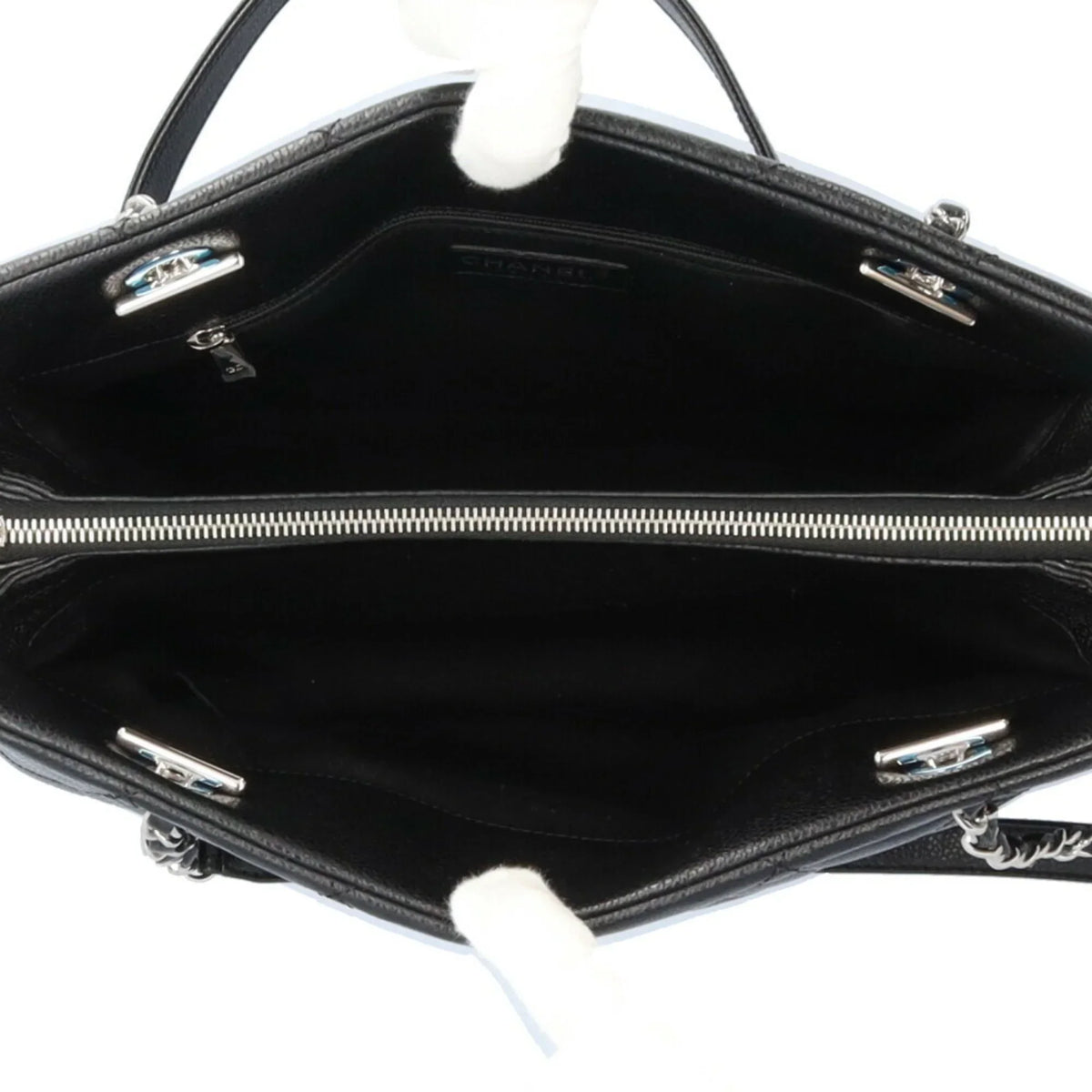 Pre-Owned CHANEL Cocomark Matelasse Shoulder Bag Caviar Skin A67294 Black Women's Chain BRB10010000013230 (Good)