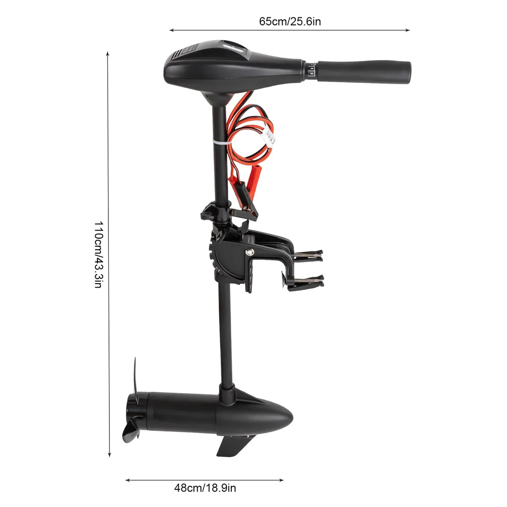LOYALHEARTDY 58lbs Electric Outboard Motor Fishing Boat Engine Saltwater Brush Trolling Motor for Kayak Inflatable Boat
