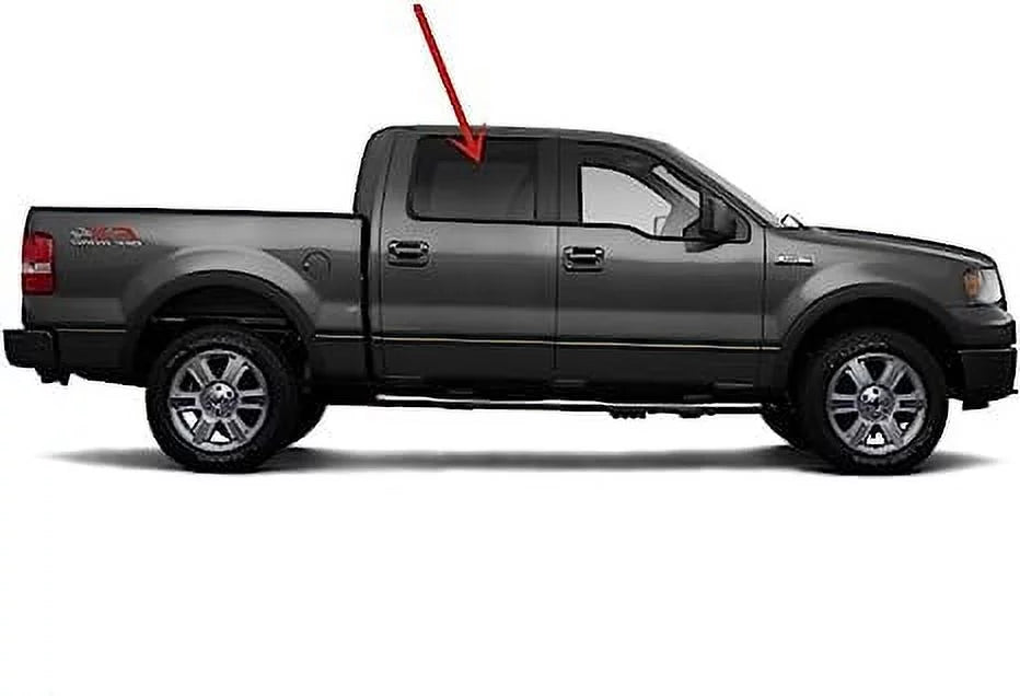 Passenger Right Side Rear Door Window Door Glass Compatible with Ford F150 Pickup 4 Door Crew Cab 2009-2014 Models